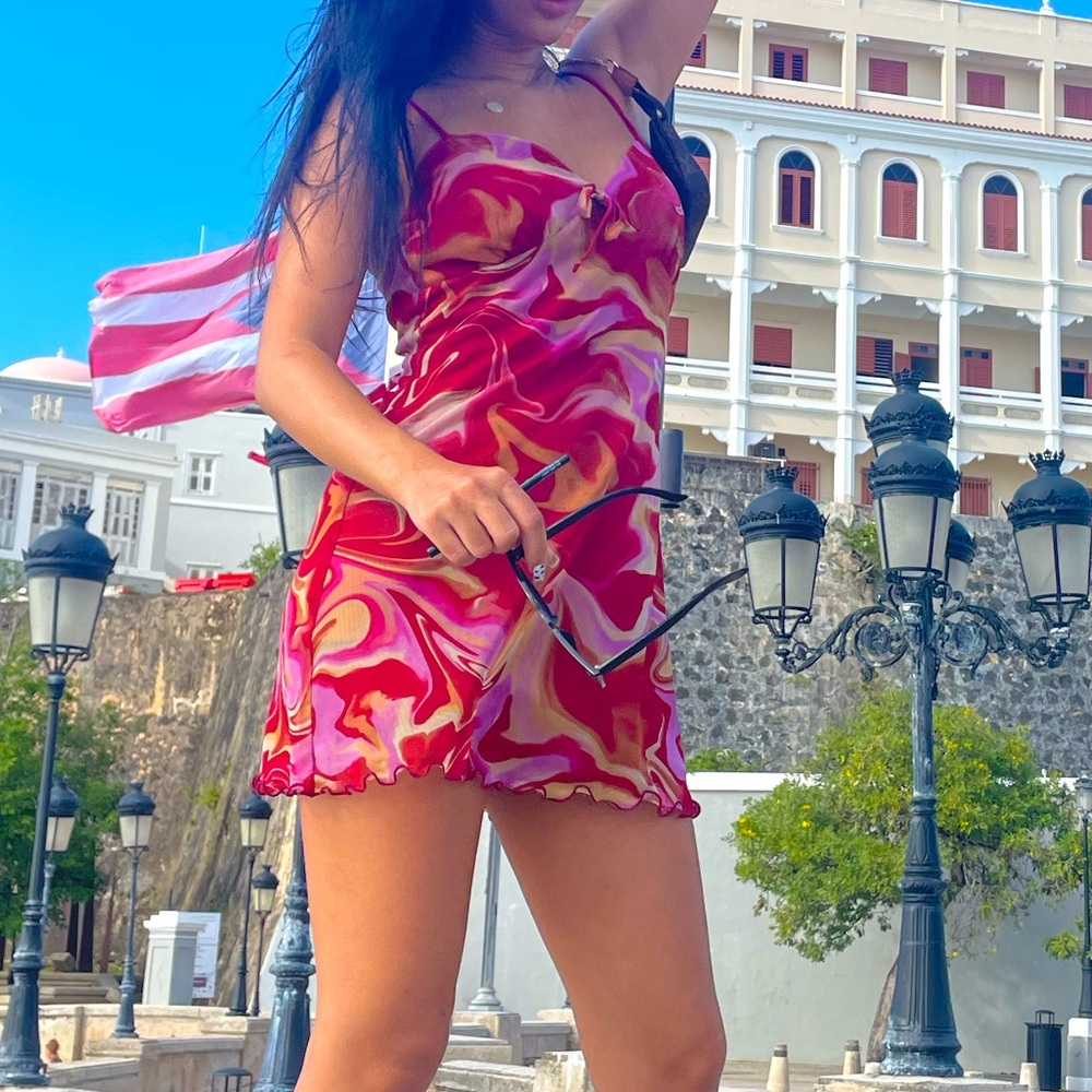 Red mini dresses